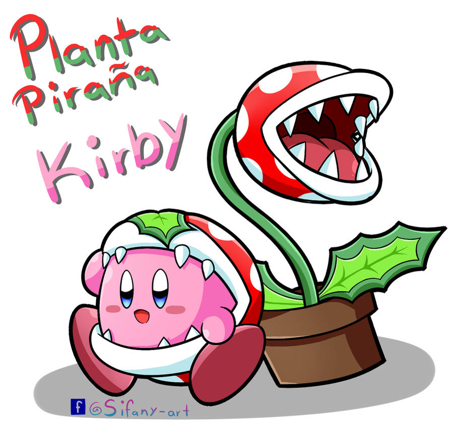 piranha Plant y Kirby by CreatiDrawing on DeviantArt