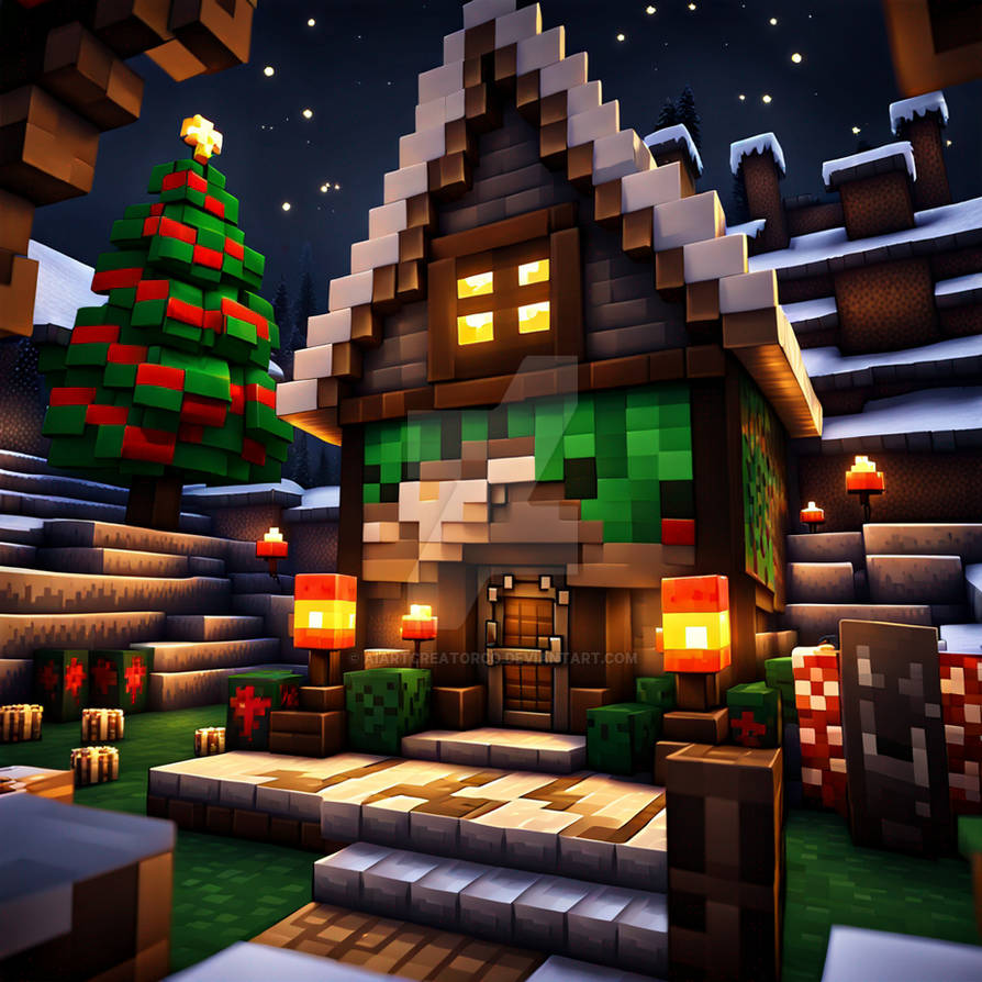 Minecraft Christmas Graphics Minecraft Christmas by aiartcreatorco on DeviantArt