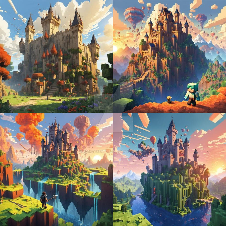 Minecraft Building Story by aiartcreatorco on DeviantArt