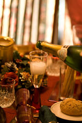 Christmas champagne