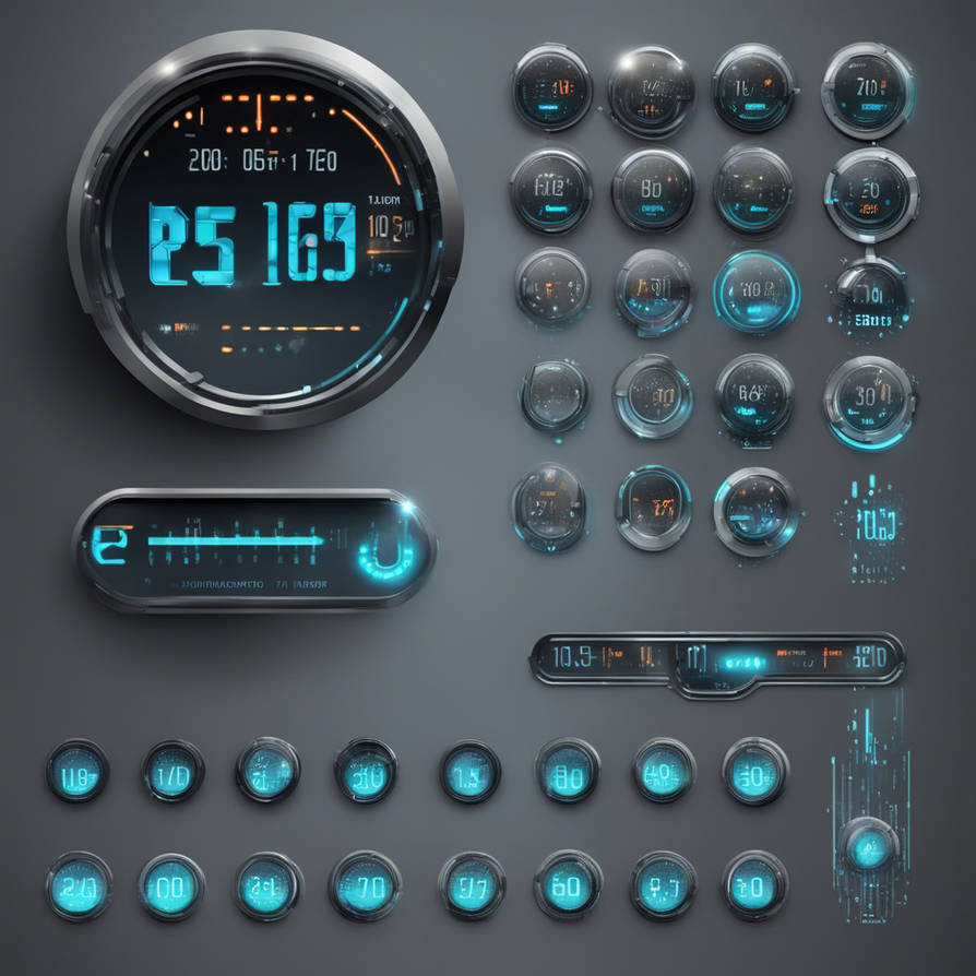 Hi Tech Futuristic Rain Meter Widget Set by BarefootMikeOfHorme on ...