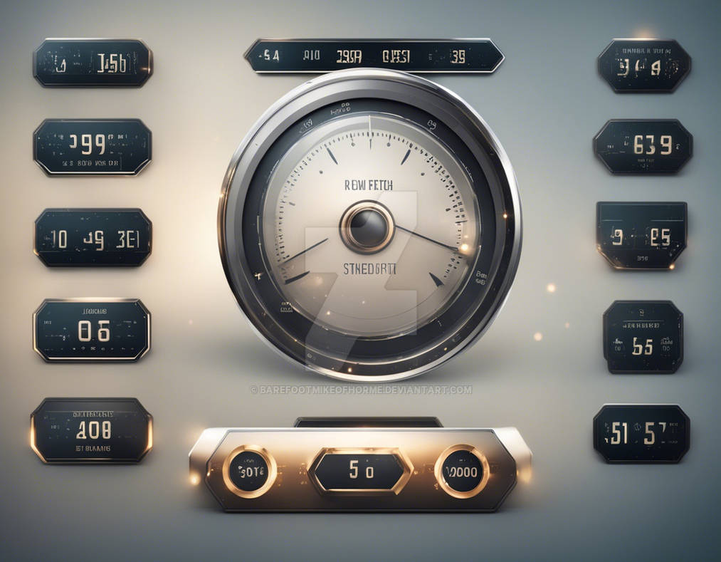 Hi Tech Futuristic Rain Meter Widget Set by BarefootMikeOfHorme on ...