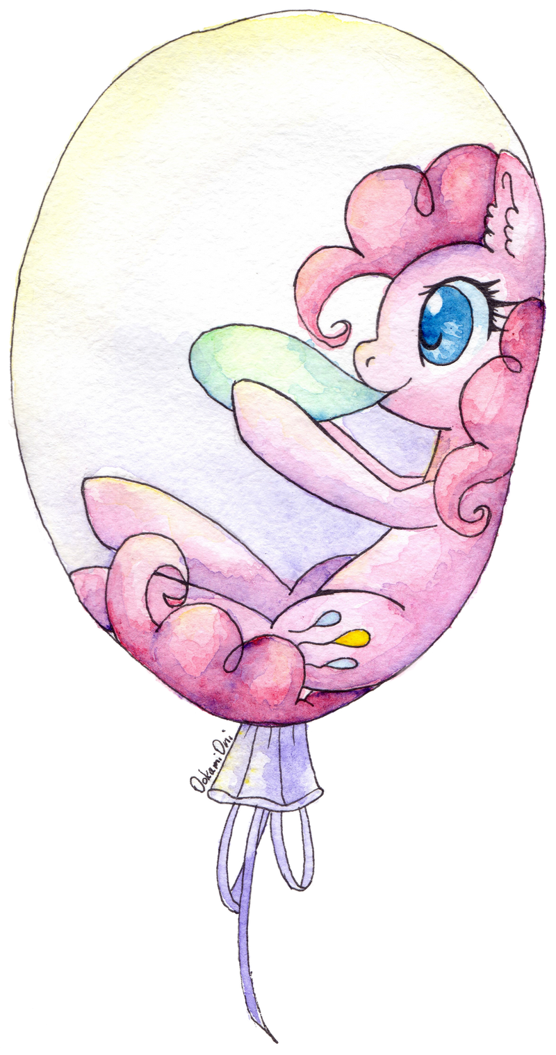 Pinkie in balloon