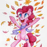 Pinkie and leaves