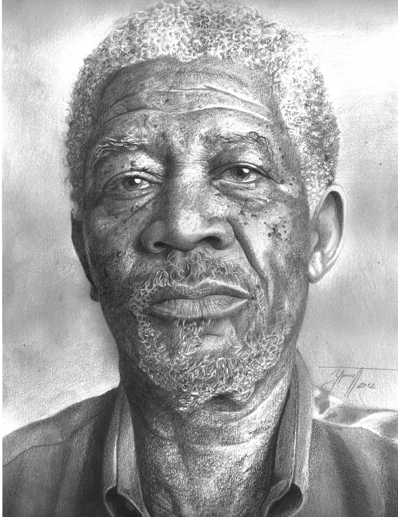 Morgan Freeman drawing