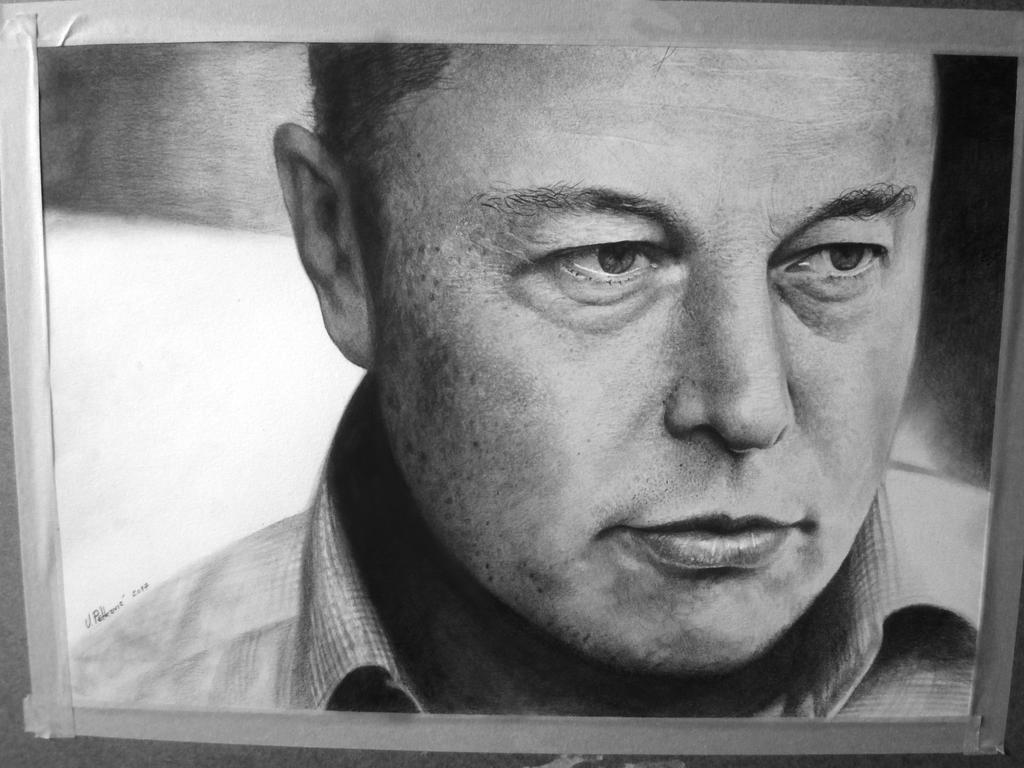 Elon Musk Drawing by urosh1991 on DeviantArt