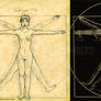 Vitruvian woman Steampunk