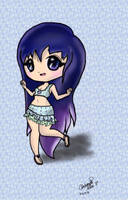 Summer chibi happiness - anime girl