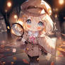 Chibi Cute Detective Girl