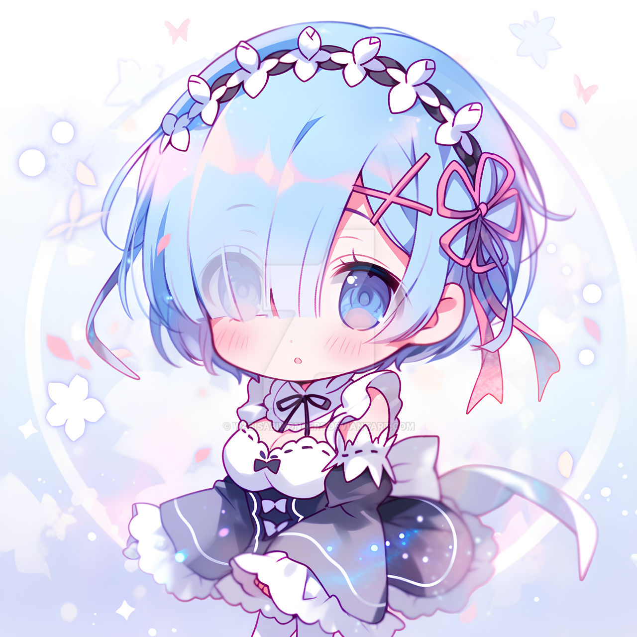 Chibi Vector Rem Rem Chibi Hellourrr Looking For Re:zero Rem Fullset 🙏🏻 Prio Ko