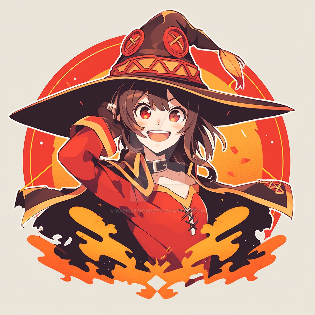 excited megumin by WabiSabiWonders on DeviantArt