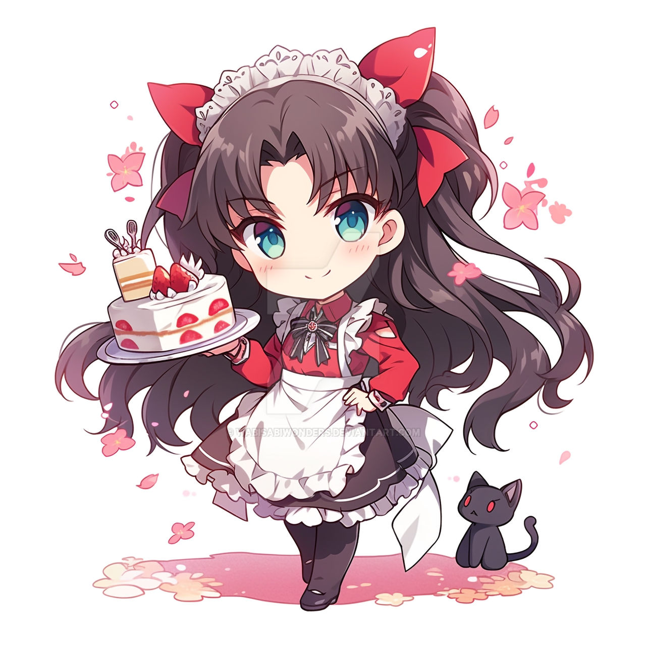Chibi Rin Fanarrt Chibi Rin Maid by WabiSabiWonders on DeviantArt
