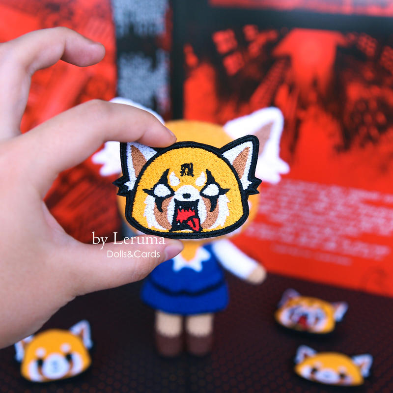 Aggretsuko Pattern Aggretsuko patch, Aggretsuko button pin by LerumaDolls on DeviantArt