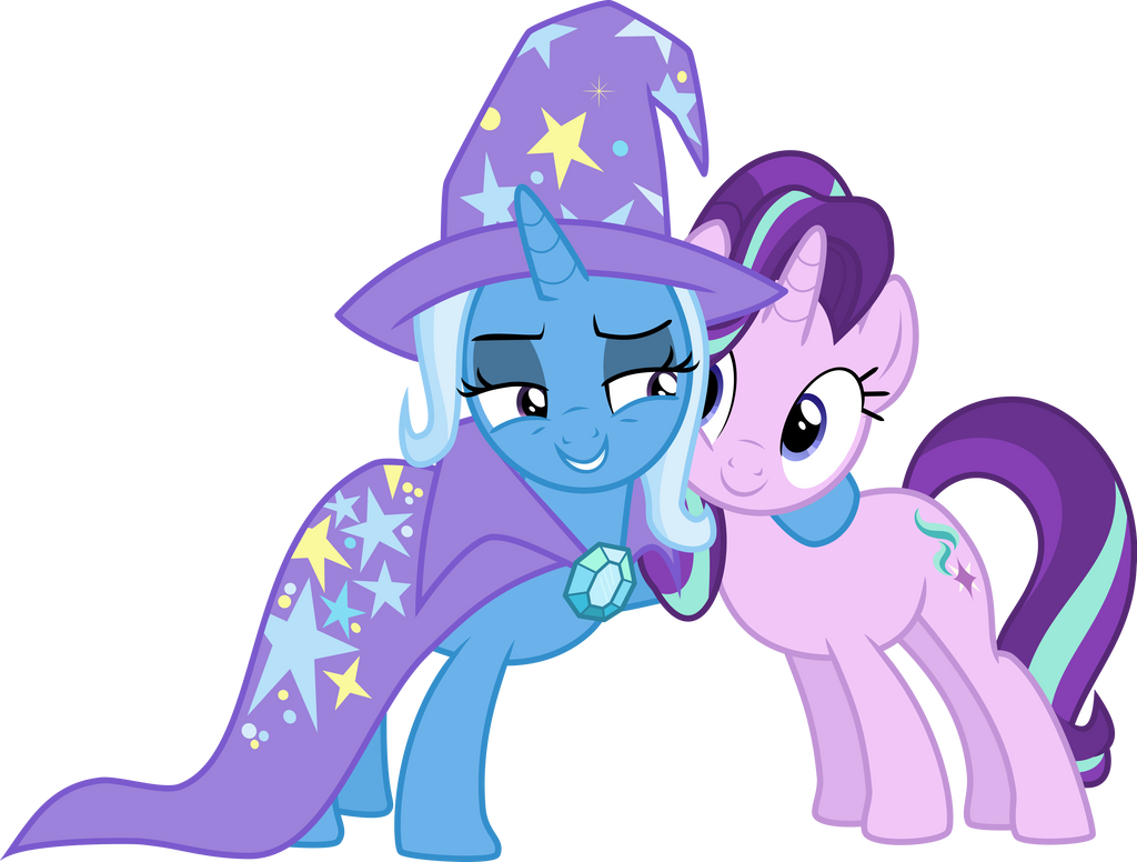 Trixie and Starlights platonic Christian side-hug