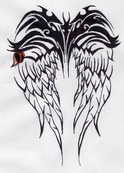 Tribal Wing Tattoo