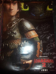 How to Train Your Dragon 2 signed poster