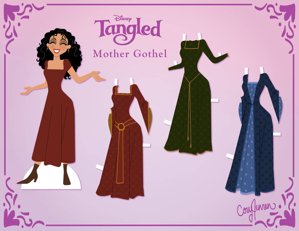 Mother Gothel Paper Doll by Cor104