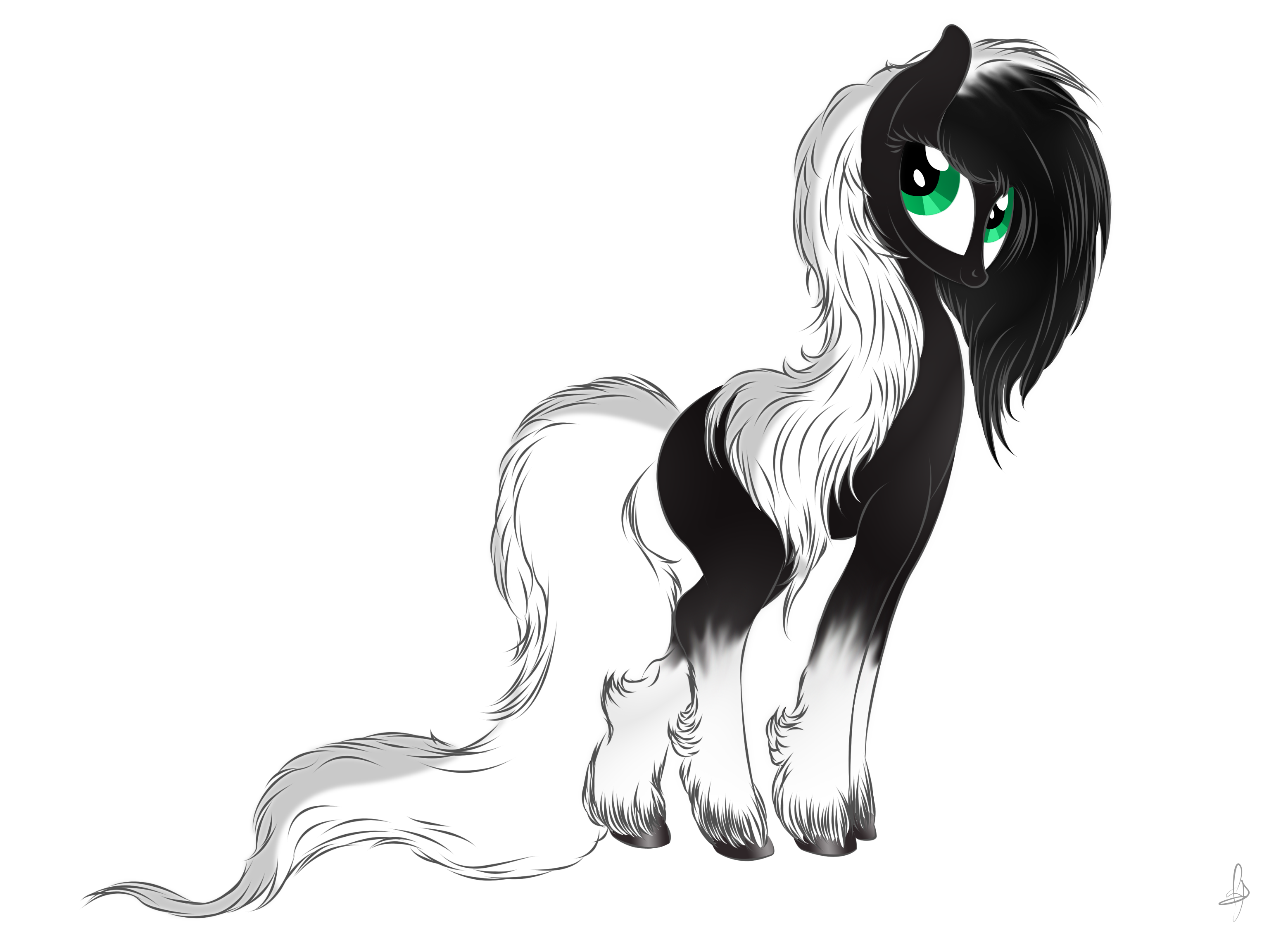 Fancy black pony