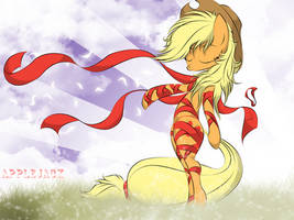 Applejack let the scarves fly