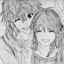 Anime couple drawing