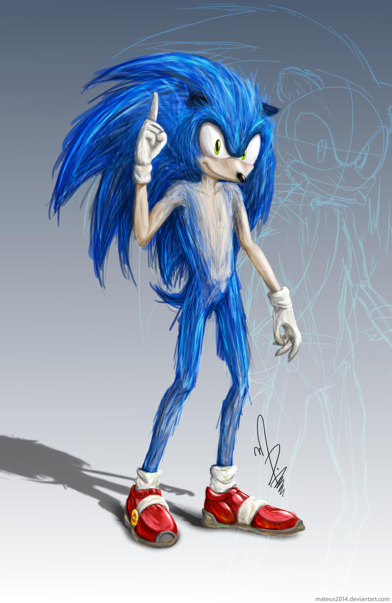 Realistic Sonic V2 by mateus2014 on DeviantArt