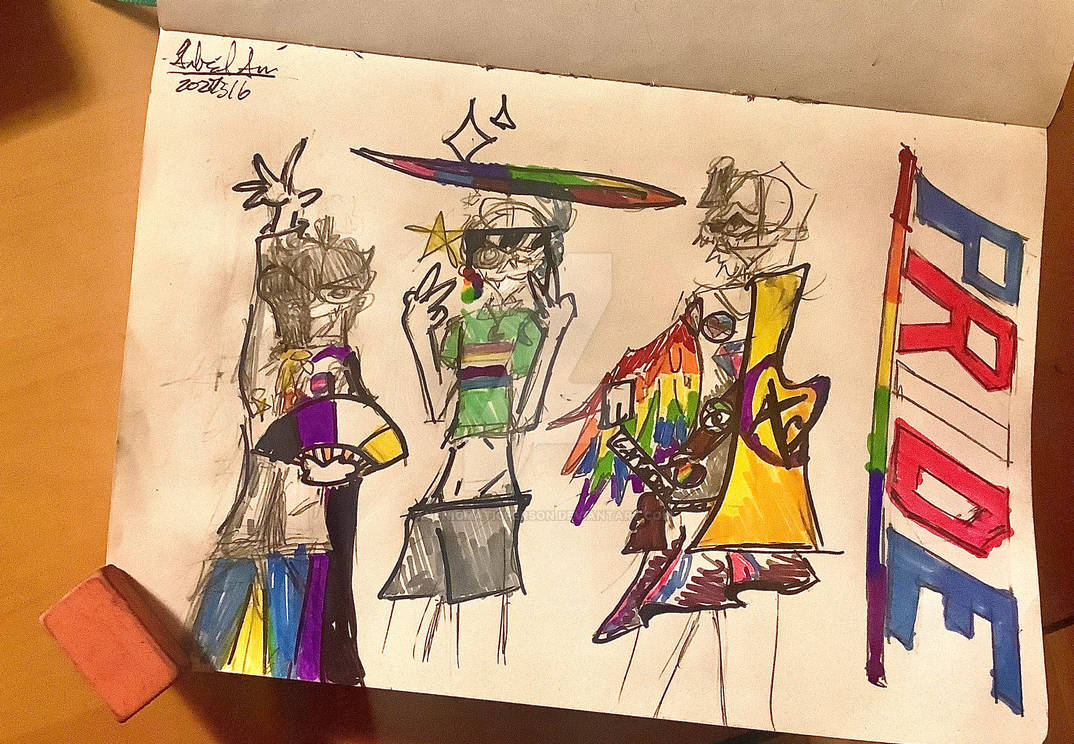 Pride Humans Drawing Happy Pride!! by AnEnigmaticPerson on DeviantArt