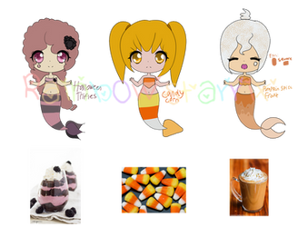 Sugar mermaid halloween themed adopts - OPEN