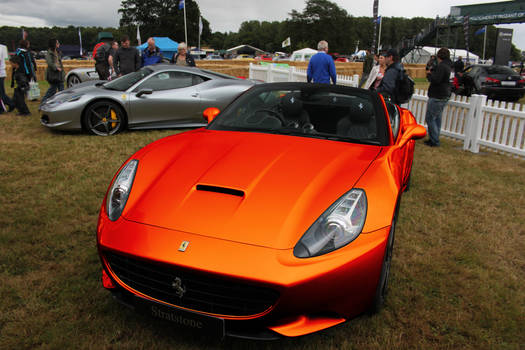 hot orange ferrari