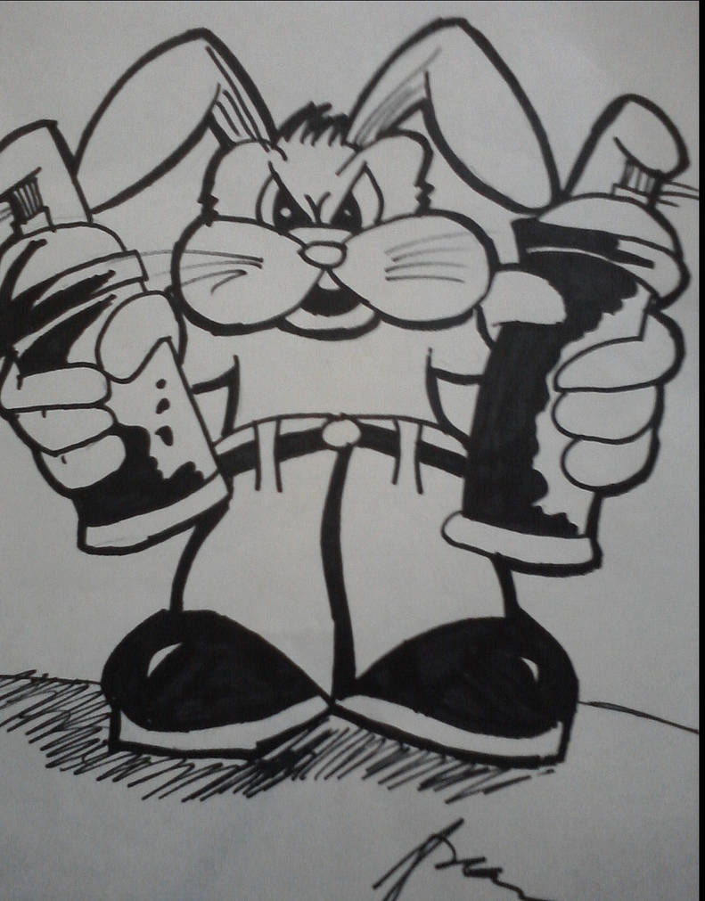 Graffiti Rabbit by 1MangaMadness1 on DeviantArt