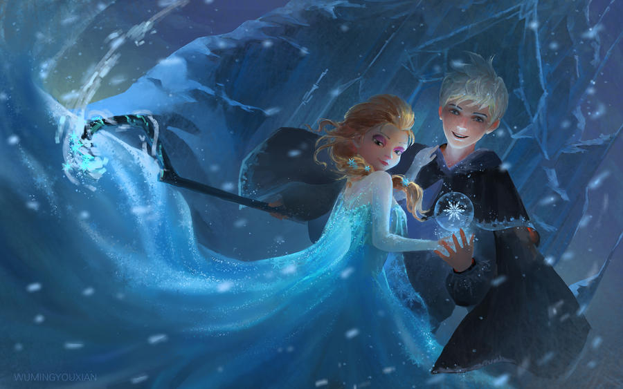 Elsa and jack by tinyyang