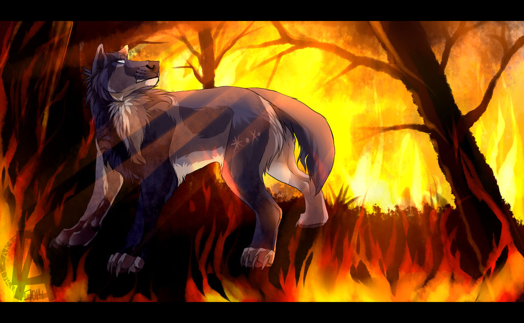 Fire in the forest||Request by CrazyParrotDrun on DeviantArt