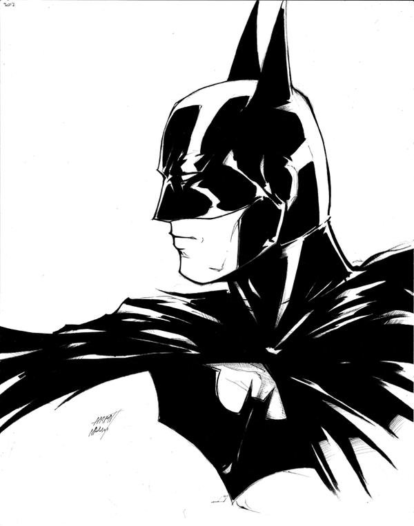 Batman ink sketch by AaronNSN on DeviantArt