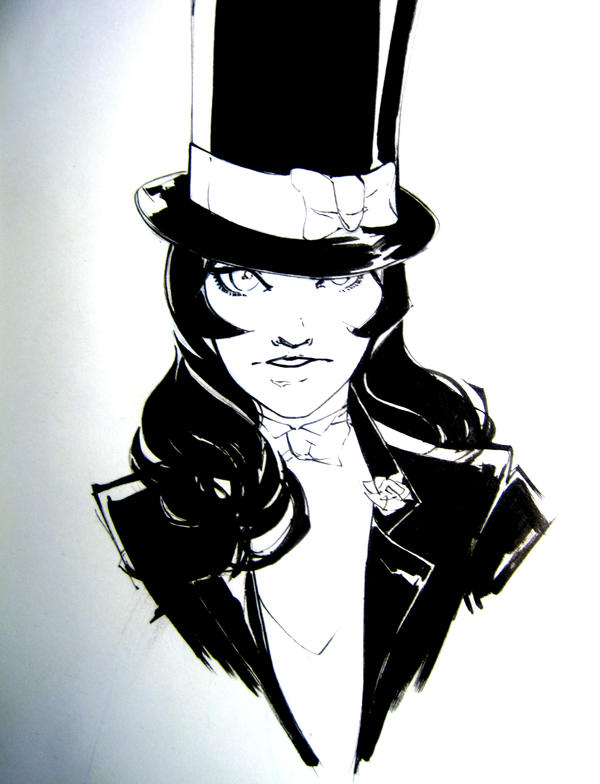 Zatanna ink sketch