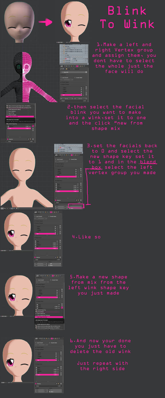 Wink Tutorial Blink To Wink Tutorial by Littlemisshorror on DeviantArt