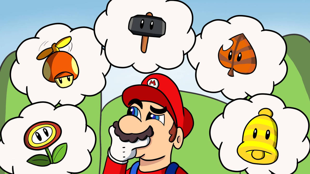 Mario contemplating his options by ManaChromatic on DeviantArt