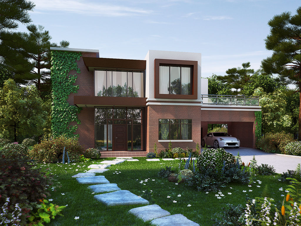 Modern_Brick_House view1