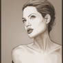 Angelina Jolie in Pseudo-Sepia