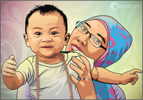 Baby and Mom Vector
