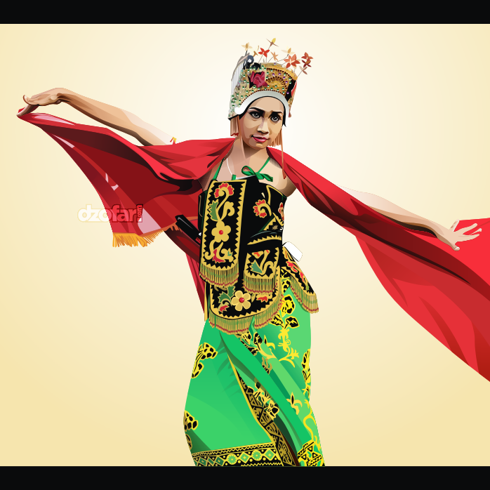 Vector Art Traditional Dancer