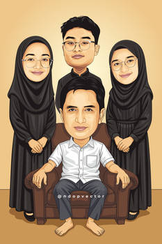 Caricature Family Vector