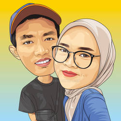 Couple Caricature Vector