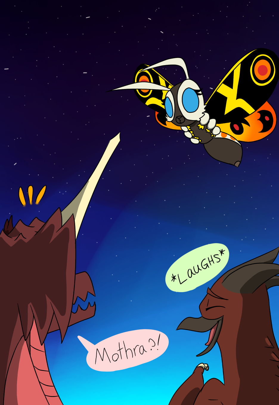 Here comes Mothra