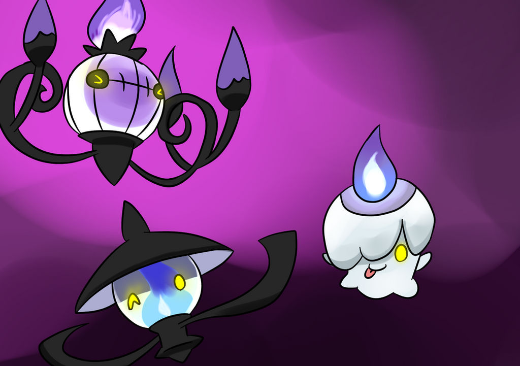 Litwick Lampent Chandelure! by YourFriendDestoroyah on DeviantArt