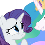 Rarity and Princess Celestia