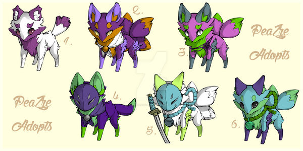 Fox Adaptables Free Fox Adoptables - CLOSED - by PeaZzeAdopts on DeviantArt
