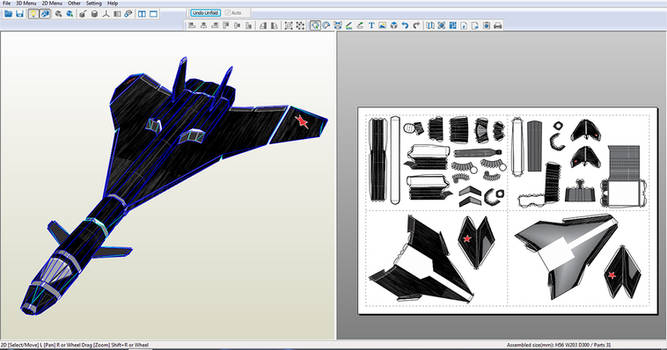 WIP MIG-31 FireFox Papercraft