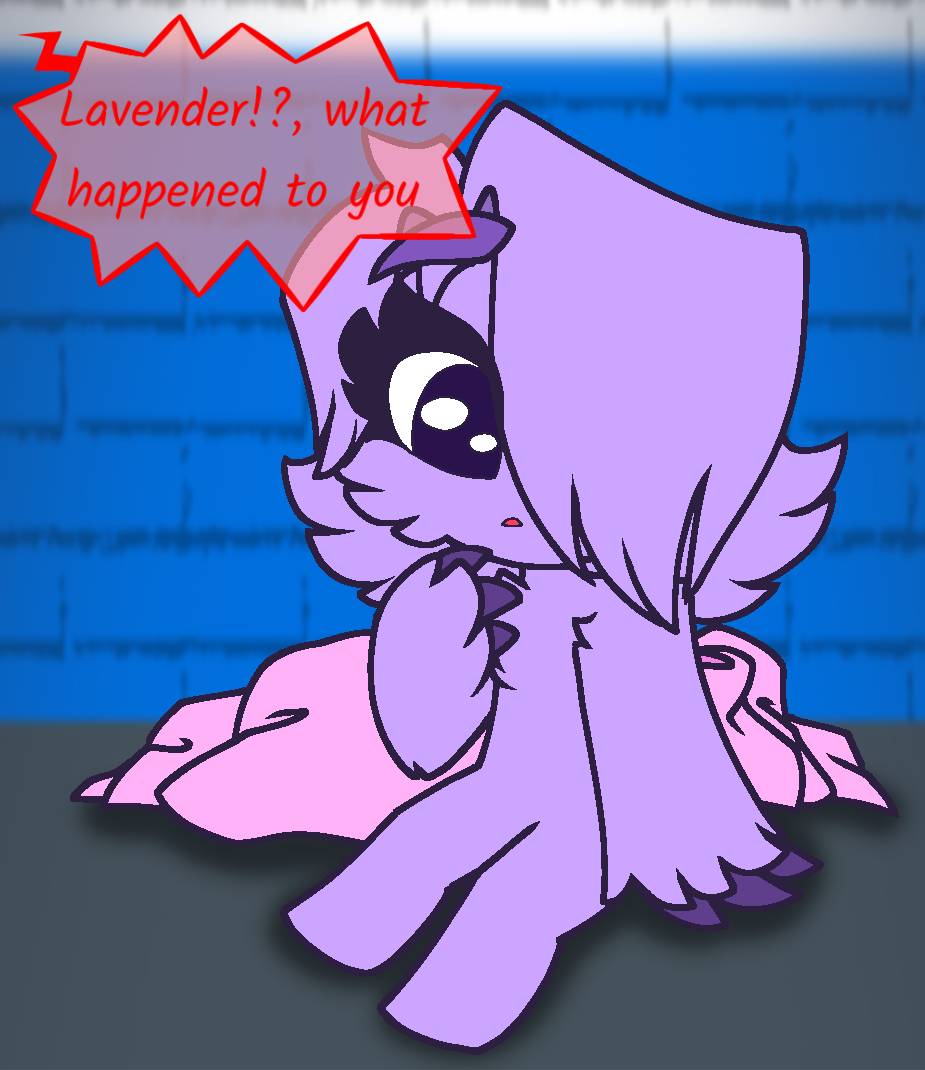 Lavender becomes a werewolf - rainbow friends OC by