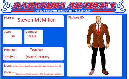 Staff Application-Steven McMillan