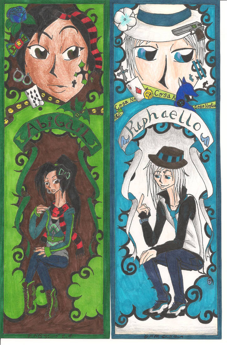 Abby and Riley bookmarks by sanatales on DeviantArt