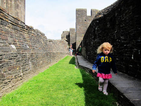 Running at Caerphilly Castle